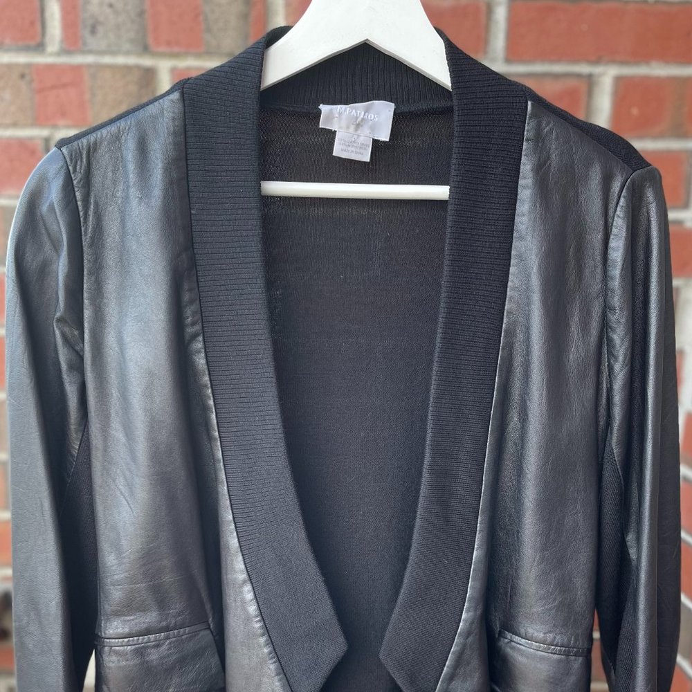 M.PATMOS CASHMERE LEATHER BLAZER